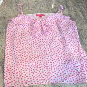 Lilly Pulitzer Karmen Cami  Polka Dot Sleeveless Top, Size XL